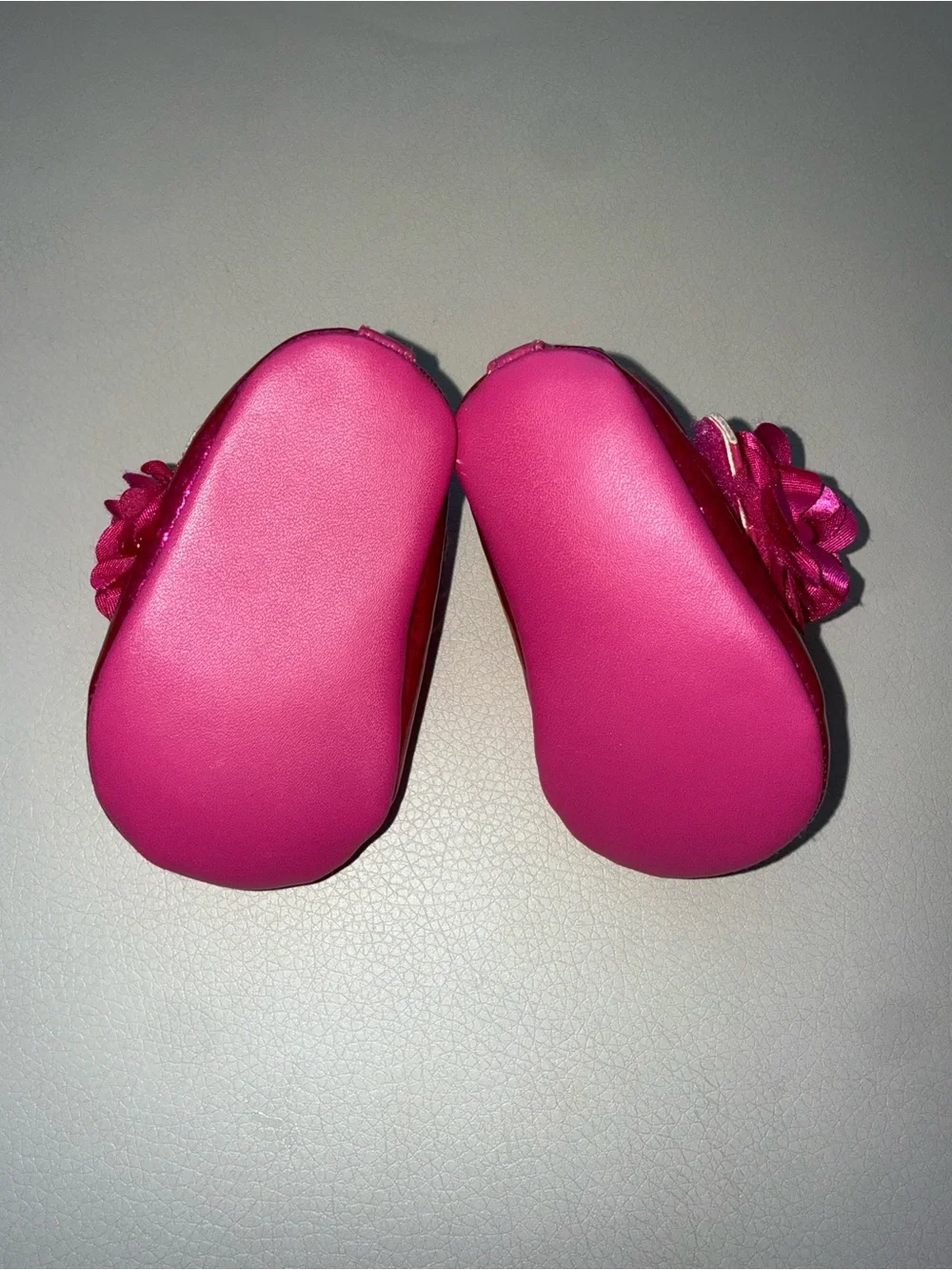 Baby Mary Jane Flower Shoes in Fuchsia